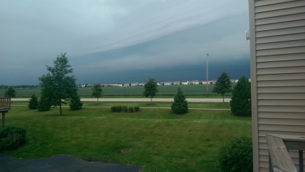 Okay, it's definitely thunder. Also: holy crap, look at these beautiful, wild and crazy clouds.