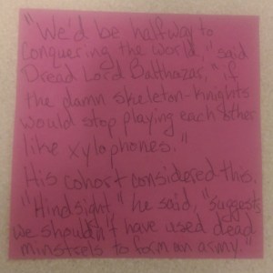 Someone filled all of the Post-It dispensers with Pepto-Bismol Pink notes while I was away on vacation.